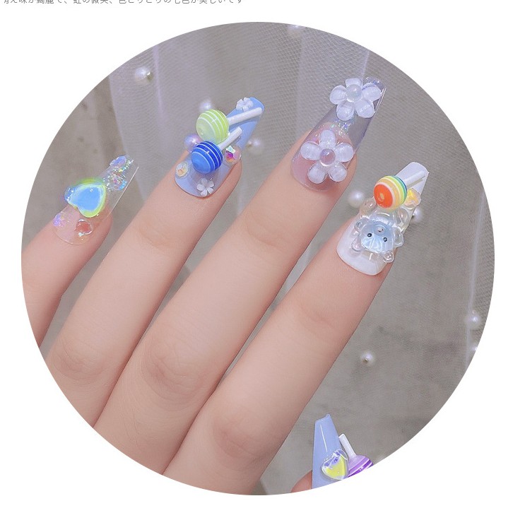 Charm kẹo mút trang trí móng tay set mix 5 cái nhé a