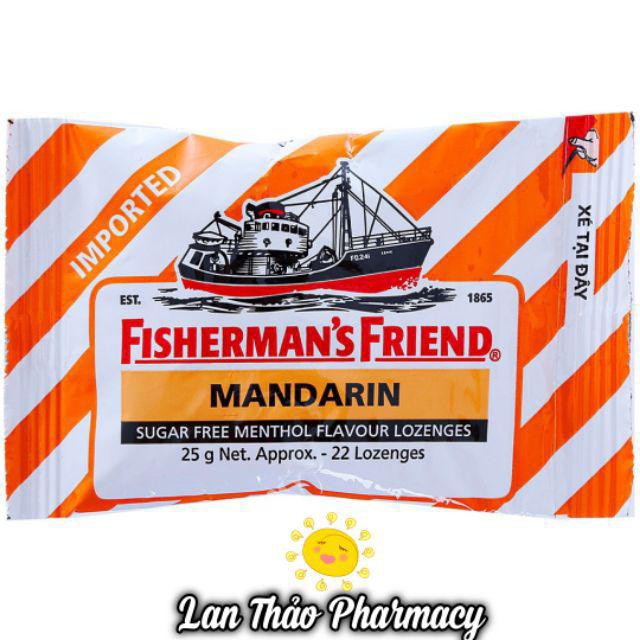 Kẹo cay con tàu không đường Fishermans Friend Citrus 25g