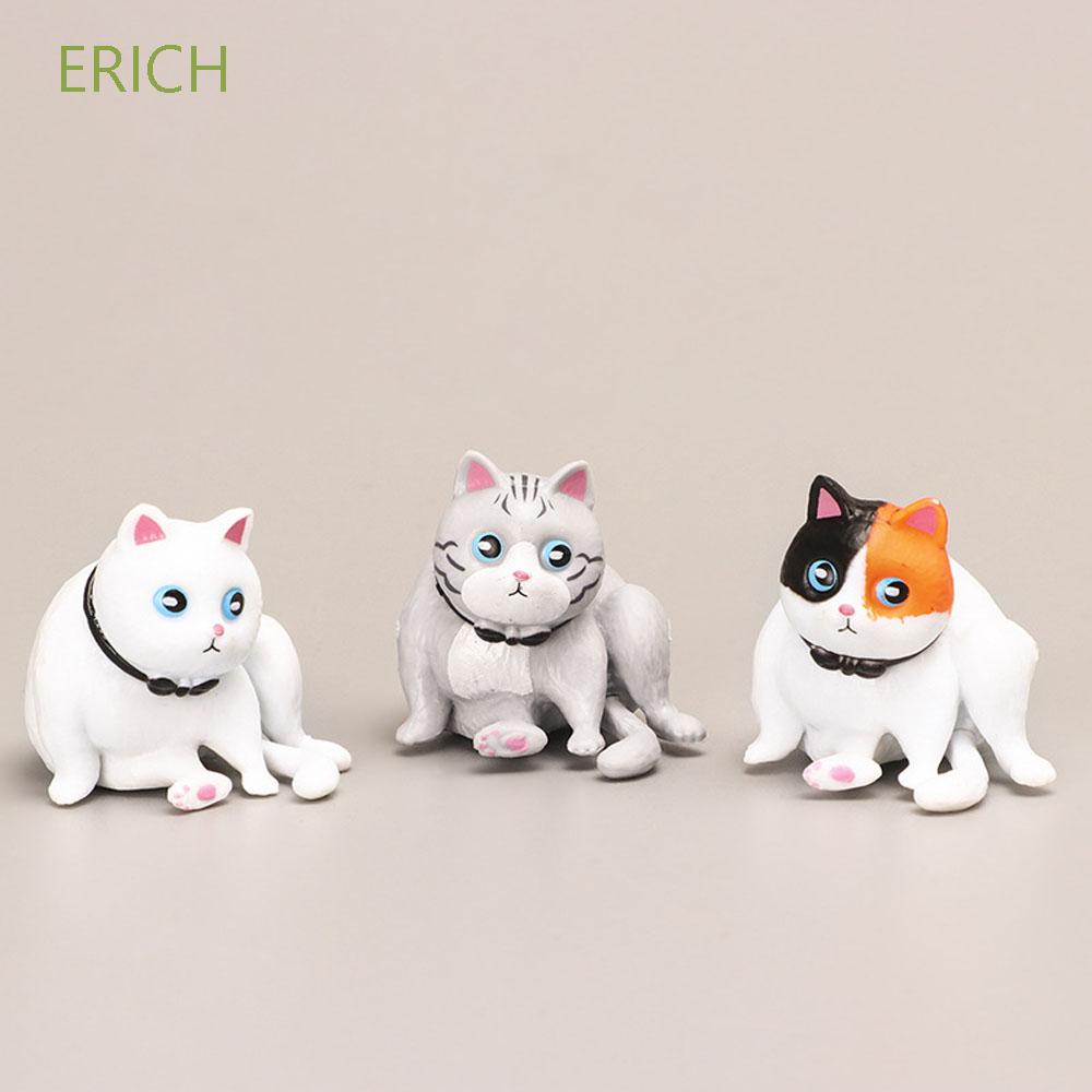 Set 5 Mô Hình Mèo Xinh Xắn Bằng Nhựa Dùng Trang Trí