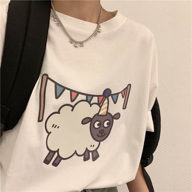 [Mã WASKT410K giảm 10K đơn 50K] [ PINK ] Áo thun tay lỡ CỪU Unisex | BigBuy360 - bigbuy360.vn