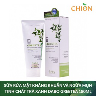 Sữa Rửa Mặt Kháng Khuẩn Và Ngừa Mụn Tinh Chất Trà Xanh Dabo GreeTea 180ml - Hàn Quốc Chính Hãng