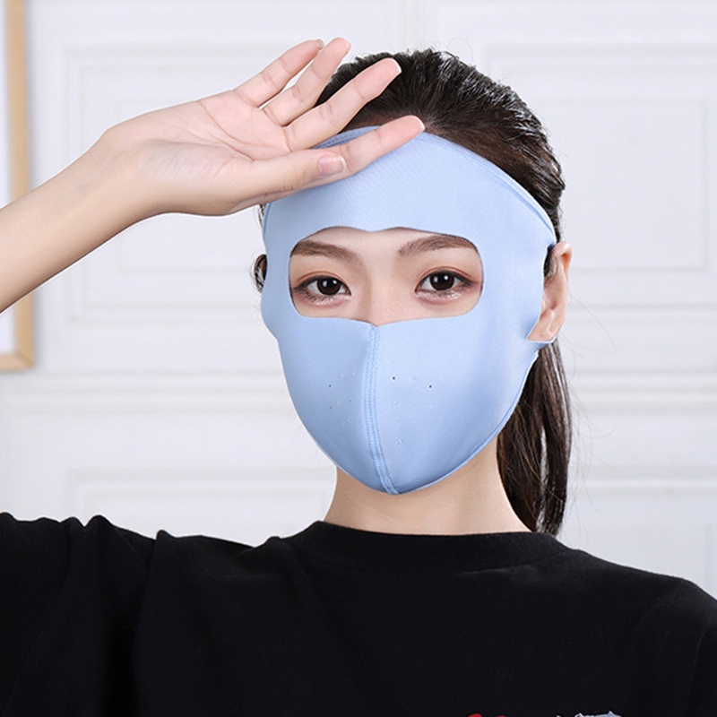 [Hàng mới về] Khẩu trang vải lụa mỏng thông thoáng chống nắng tiện lợi