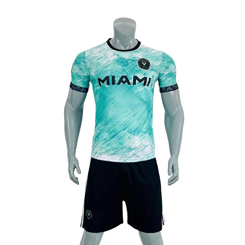 Quần áo bóng đá Inter Miami xanh ngọc 2022 CÓ IN tên số