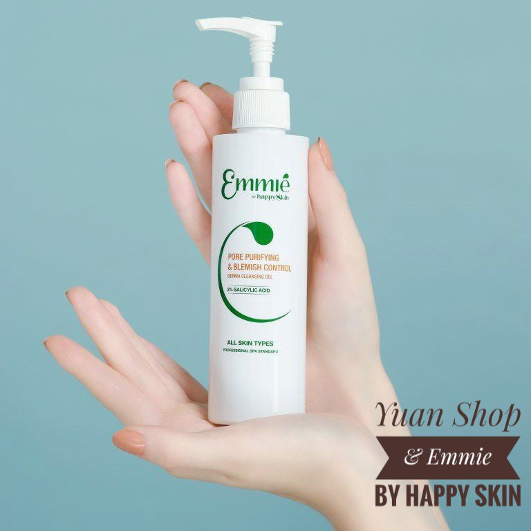 [Chính Hãng] Emmié by Happy Skin Gel Rửa Mặt Sạch Sâu Kiểm Soát Mụn Pore Purifying & Blemish Control Derma Cleansing