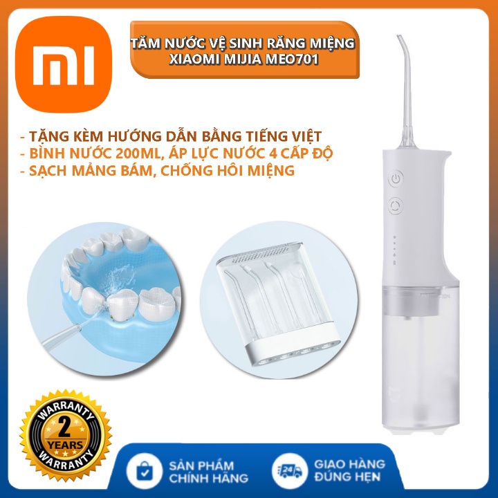 Máy Tăm Nước vệ sinh răng miệng Xiaomi Mijia MEO701  FREESHIP  chống nước ipx7 , 4 chế độ làm sạch linh hoạt , BH 2NĂM