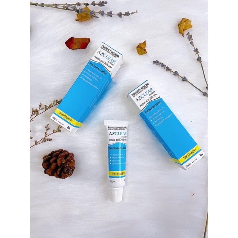Kem dưỡng giảm mụn mờ thâm Azclear Azelaic 20% tube 25g