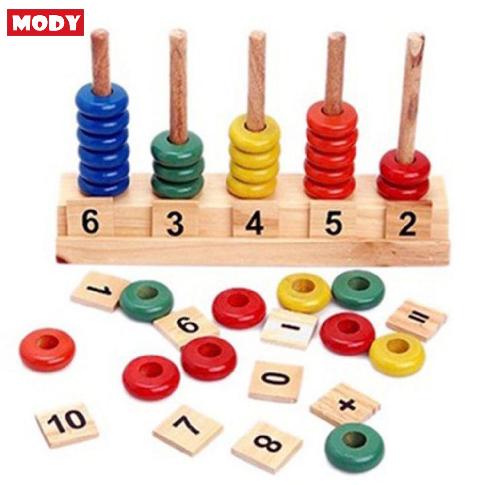 Bàn tính và học đếm đến 10 bằng gỗ đồ chơi học tập phát triển tư duy MODY M682616