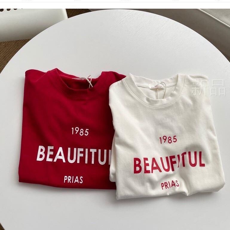 Áo Phông Nữ Hoạ tiết chữ Beatiful Chất Cotton Sài Gòn Loại 1 Thoáng Mát, Thấm Hút Mồ Hôi - Seolah Fashion