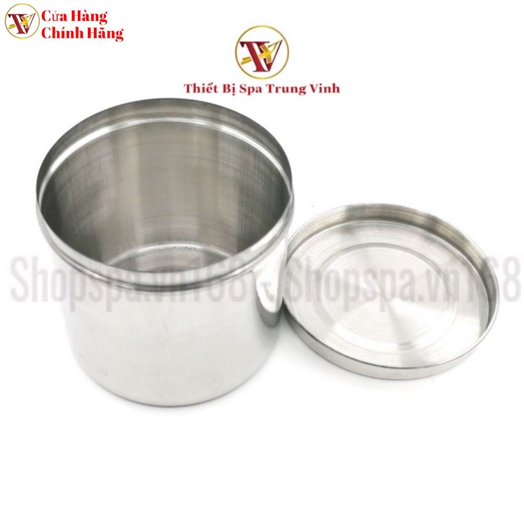 Hũ inox đựng bông