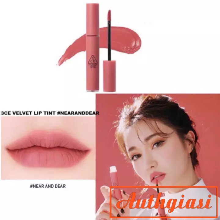 Son kem 3CE Velvet Lip Tint Near and Dear màu Hồng đất | BigBuy360 - bigbuy360.vn