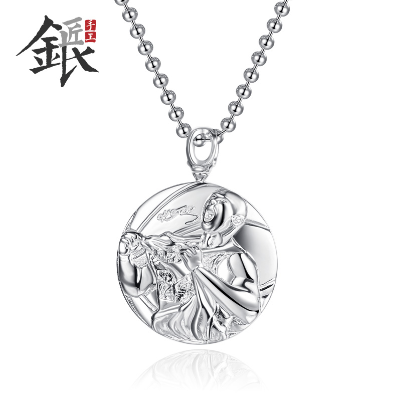 Bạc thợ thủ công S925 Sterling bạc 24 Đen Mamba Kobe kỷ niệm Vòng cổ nam Vintage pendant Valentine Quà Tặng