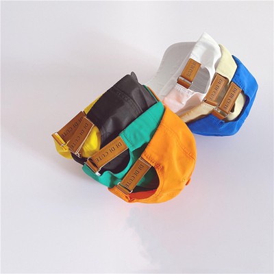 Nón lưỡi trai họa tiết chữ cái có dây đai điều chỉnh phong cách thời trang hàn quốc cho bé