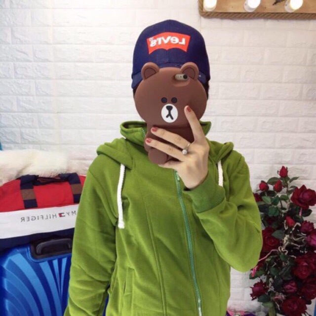 Áo khoác nỉ ngoại nón rộng