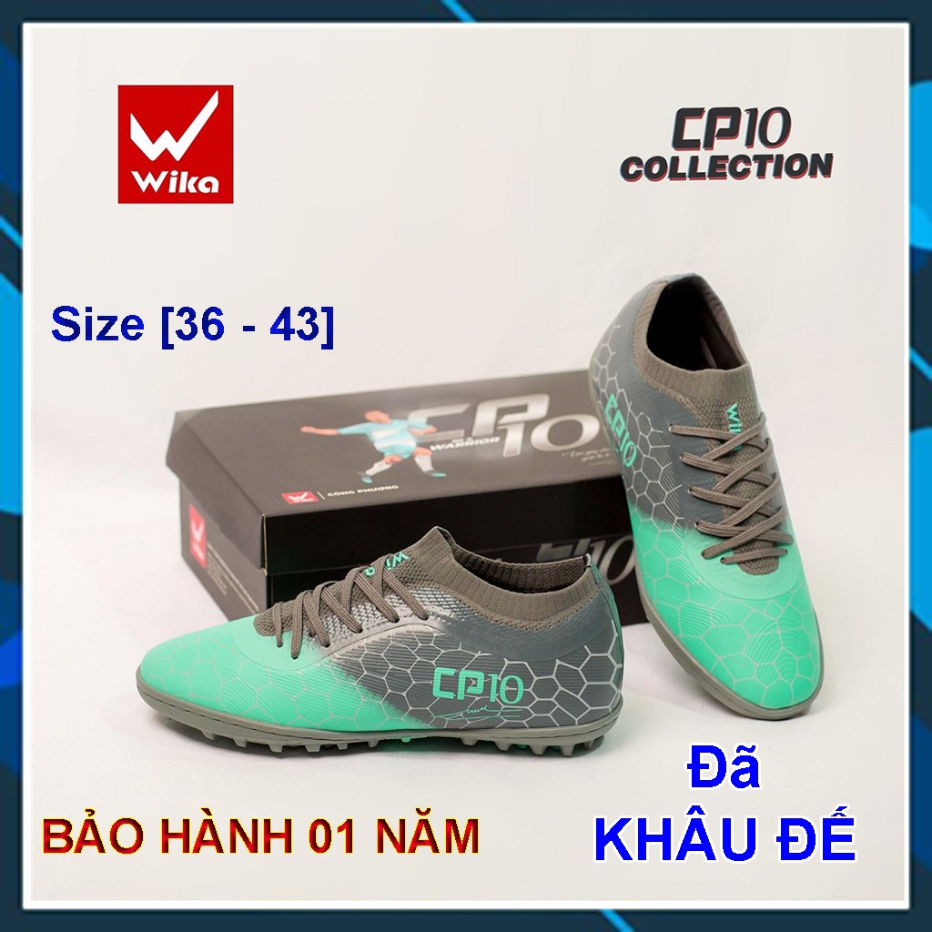Hot 2022! Giày Đá bóng Cổ cao Wika Công Phượng, Wika CP10 Collection. Giày Đá bóng Sân cỏ Nhân tạo, Giày Bóng đá cổ thun