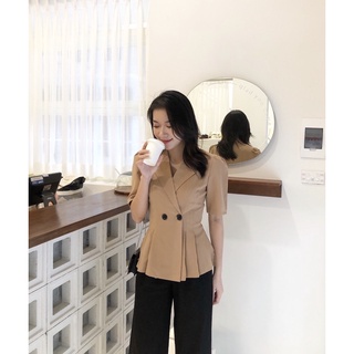 Áo peplum cổ vest