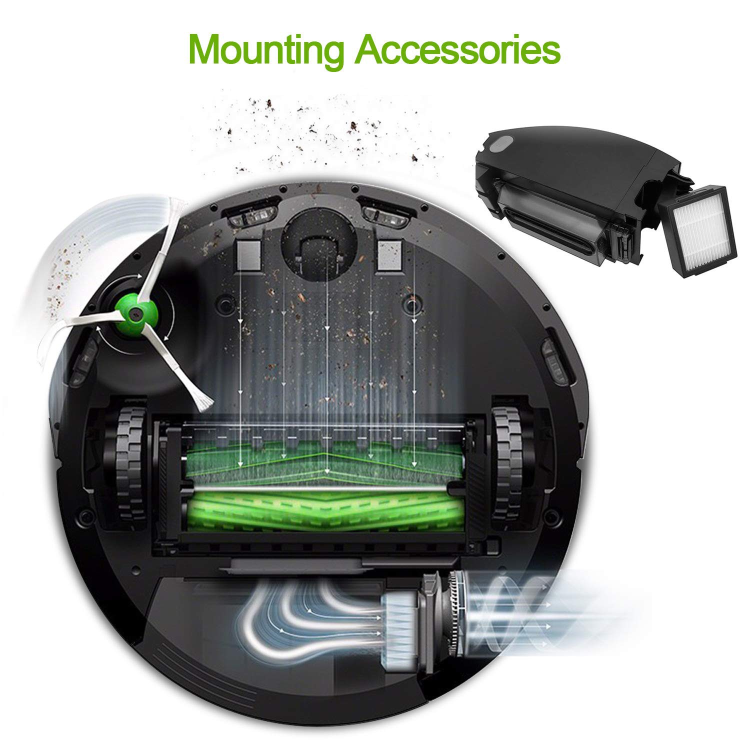 Bộ Phụ Kiện Thay Thế Dành Cho Robot Lau Nhà Thông Minh Irobot Roomba I7 I7 + / I7 Plus E5 E6 E7 Series