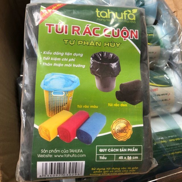 (Hot) Túi rác cuộn tự phân huỷ TAHUFA (túi 3cuộn/1kg) -Amina