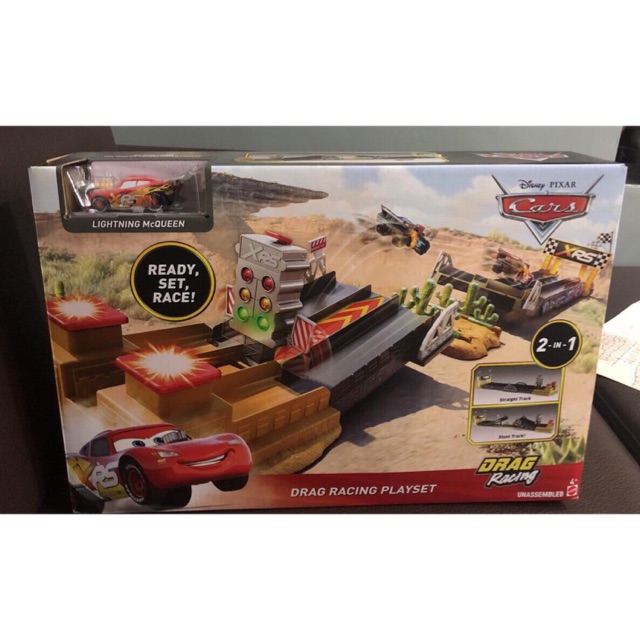 Bộ Đường Đua Xe Disney Pixar Cars XRS Drag Racing Playset Lighting Mc Queen