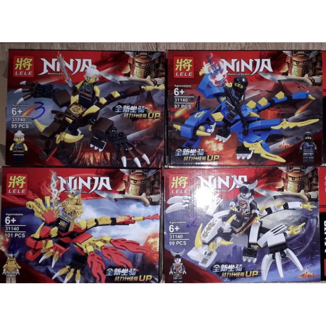 Set 4 hộp lắp ráp Legoninja rồng 31140 trọn bộ