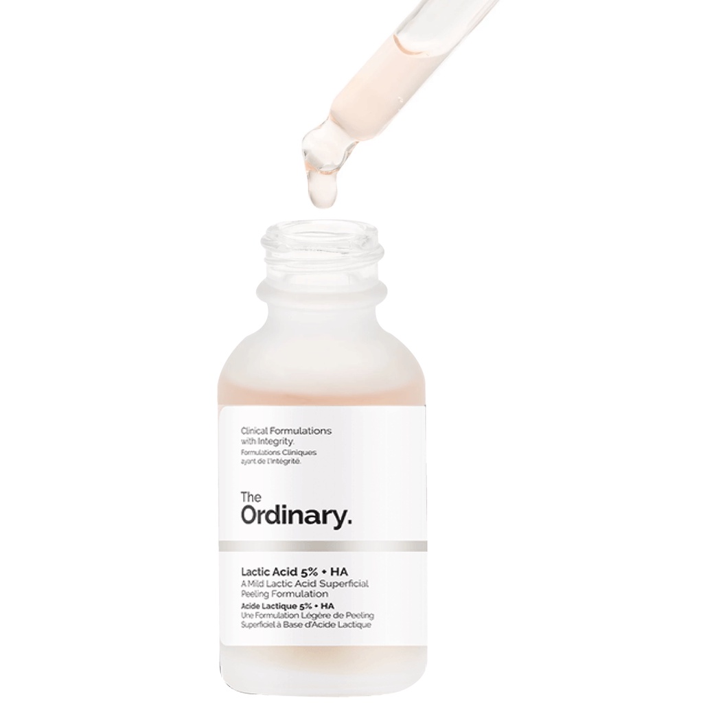 Tẩy da chết hóa học Lactic Acid + HA - The Ordinary mua ngay kẻo lỡ