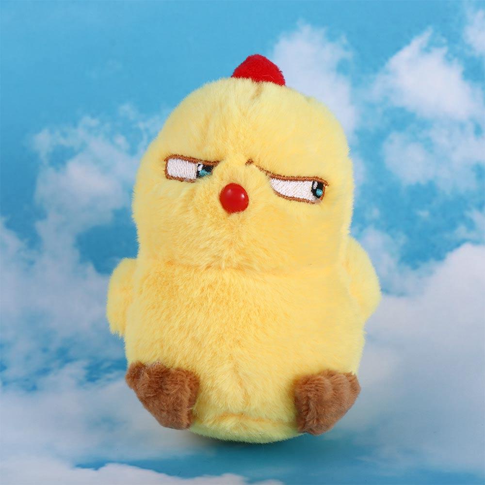 Móc Khóa Hình Gà Nhồi Bông Mềm Mại Màu Vàng REBUY1