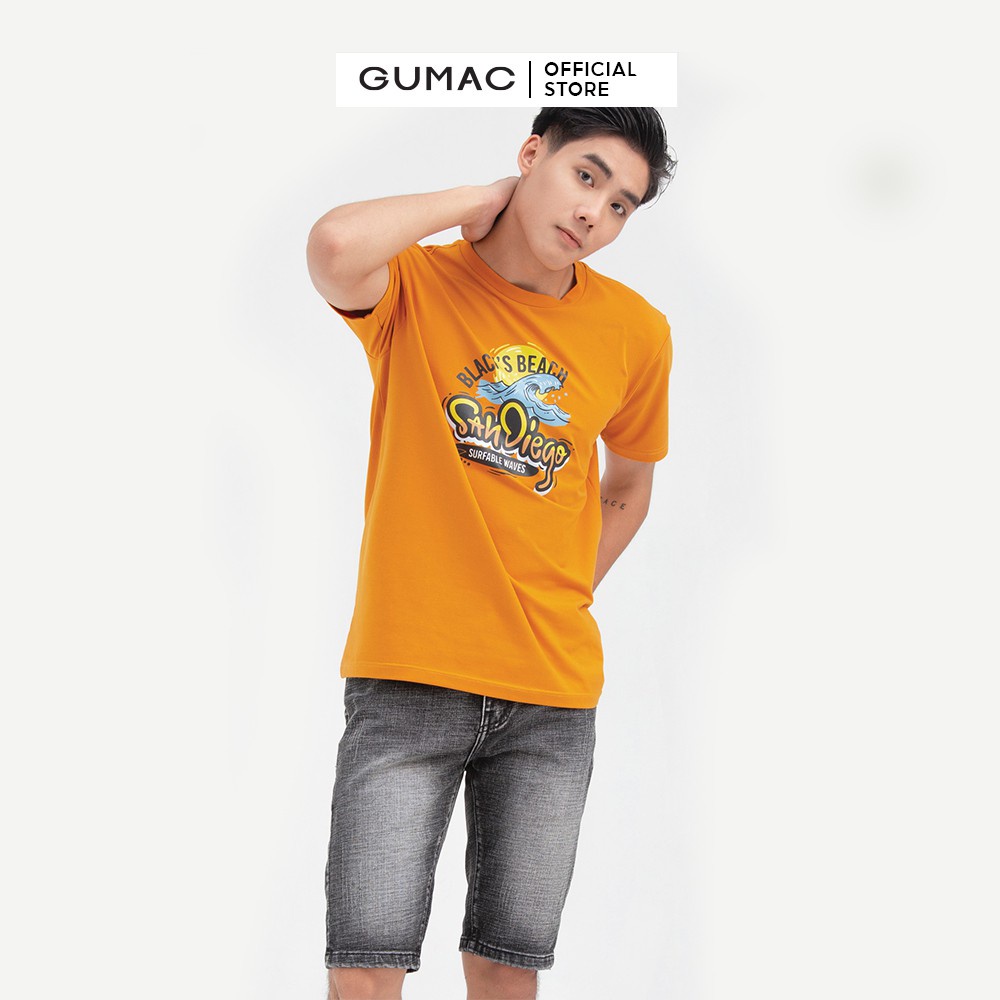 Áo thun nam in chữ GUMAC ATNB6115 | BigBuy360 - bigbuy360.vn