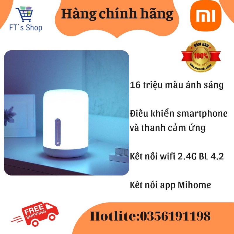 Đèn ngủ cảm biến thông minh Xiaomi Mijia bản quốc tế MJCTD02YL,16 triệu màu, điều khiển bằng giọng nói- Hàng chính hãng