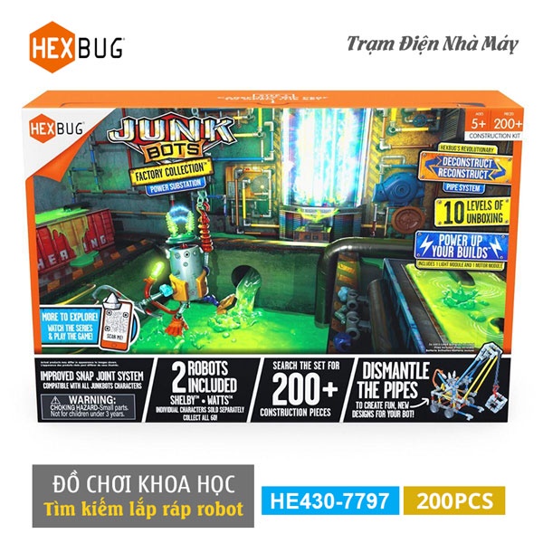 Đồ Chơi Lắp Ráp Junkbots Trạm Điện Nhà Máy - HEXBUG 430-7797