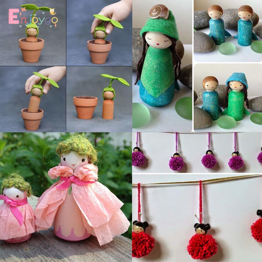 Bộ 50 Búp Bê Gỗ Tự Sơn Màu Sắc