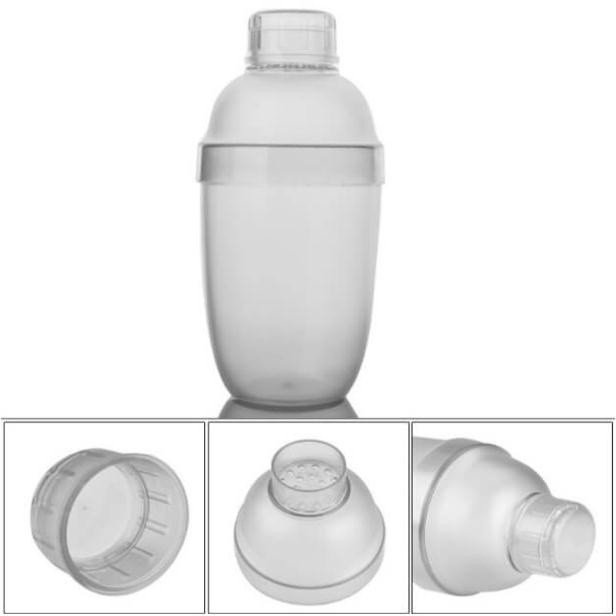 Bình lắc shaker nhựa pha chế cafe cocktail bartender 350ml-500ml-700ml-1lít