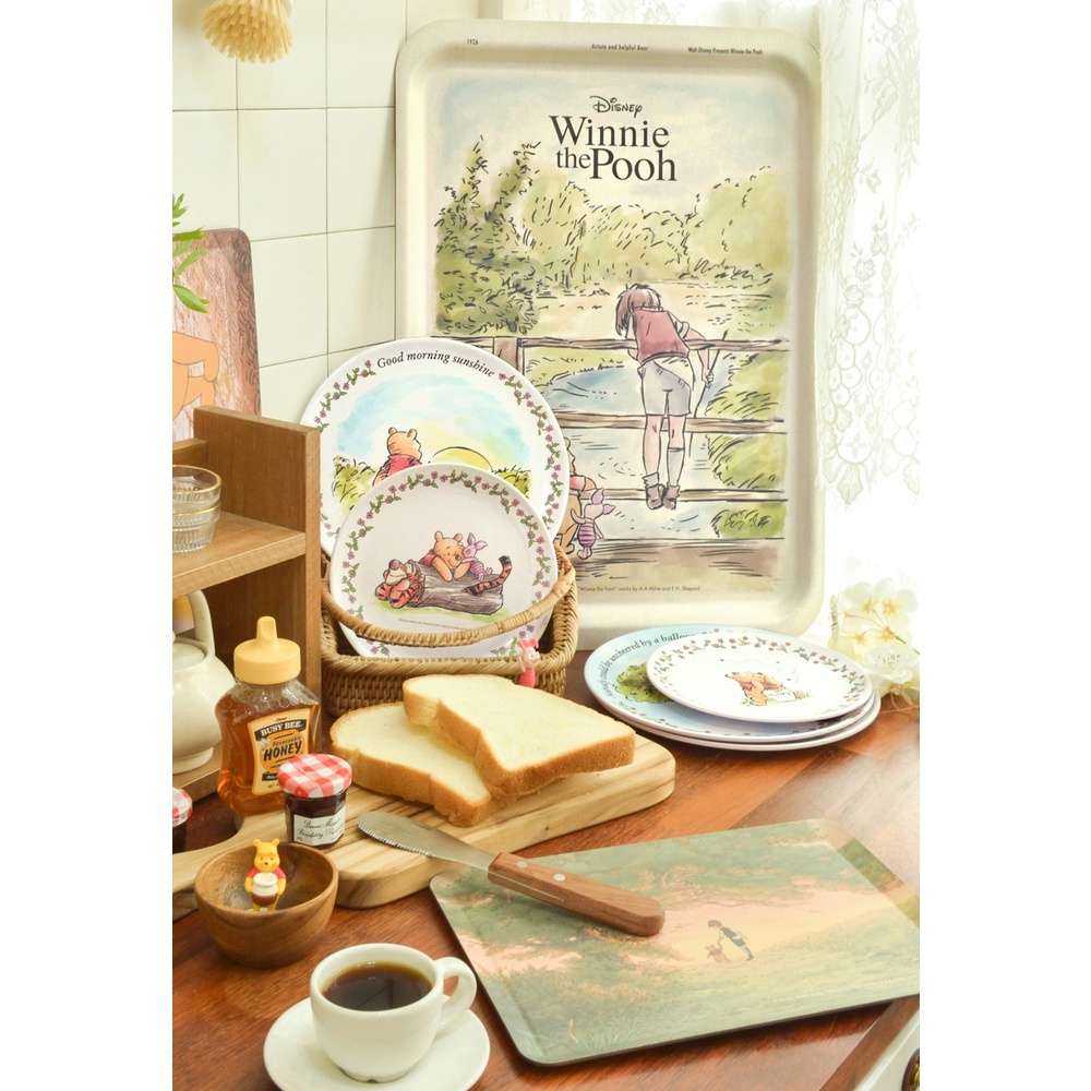 DISNEY Bộ 3 đĩa melamine in hình hoạt hình Winnie the Pooh