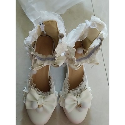 Có ảnh thật- Giày cao gót lolita công chúa ngọt ngào