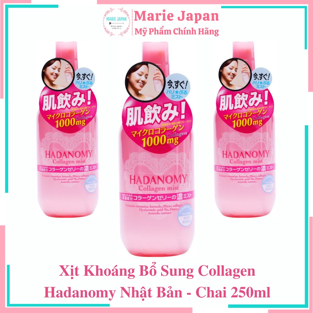 Xịt Khoáng Bổ Sung Collagen Hadanomy Nhật Bản - Chai 250ml