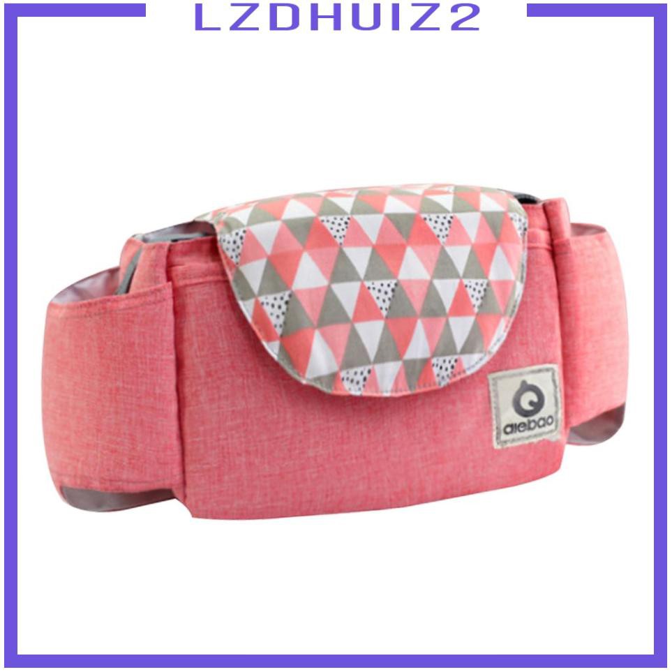 [Lzdhuiz] Les Fleurs Túi Đựng Đồ Gắn Xe Đẩy Em Bé Có Dây Đeo Màu Xám