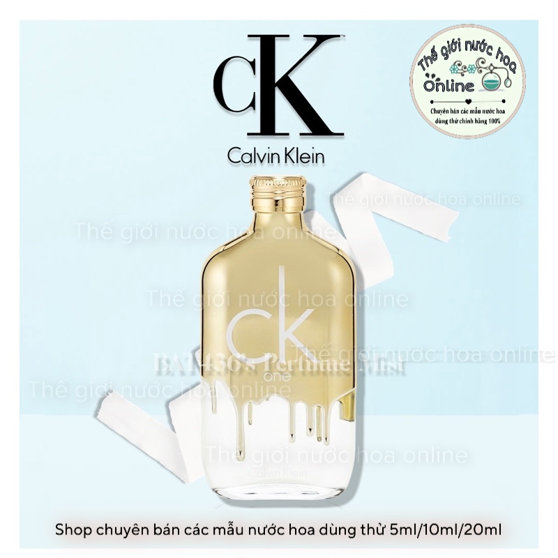 -𝗡𝗲𝘄- Mẫu Thử Nước hoa dùng thử Ck One Gold Unisex EDT / Chuẩn Authentic (5ml/10ml/20ml)