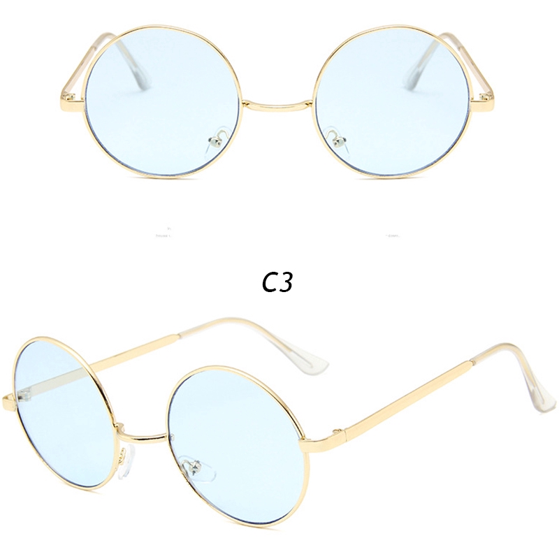 Kính mát gọng tròn chống tia UV phong cách Hàn Quốc