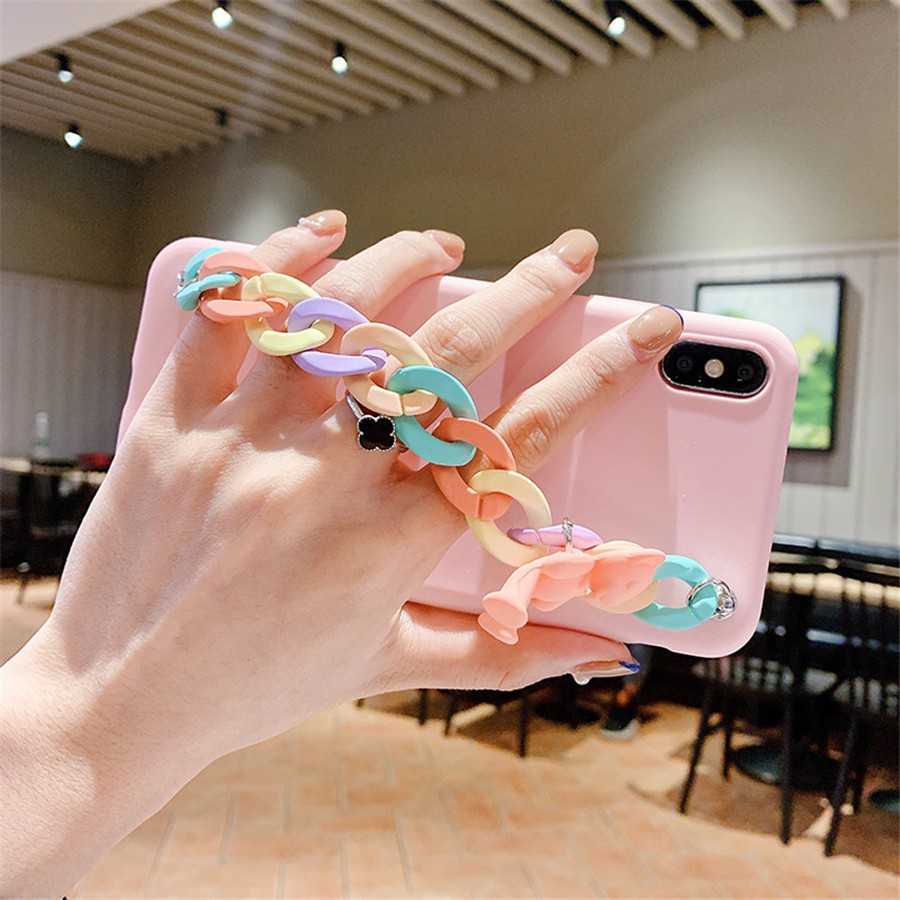 Ốp Điện Thoại Mềm Có Vòng Đeo Tay Hình Gấu Cho Xiaomi Mi 11 Lite 10T 11T Redmi 9T Note 11 10 8 7 9 Pro 9S 9A 9C