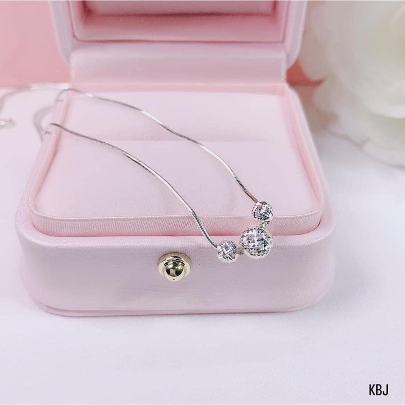 Dây chuyền bi cho nữ chắt liệu bạc nguyên chất DL200