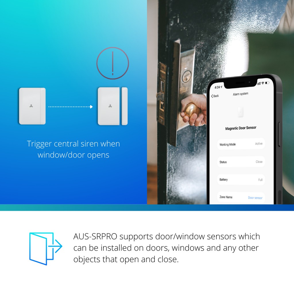 Thiết bị chống trộm gia đình - cửa hàng - văn phòng AZURA AUS-SRPRO 4G - Hàng Chính Hãng Úc