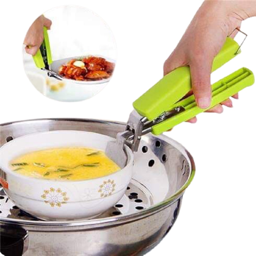 Dụng cụ gắp nóng thông minh - Kẹp gắp inox chống nóng - chống trượt No.101226