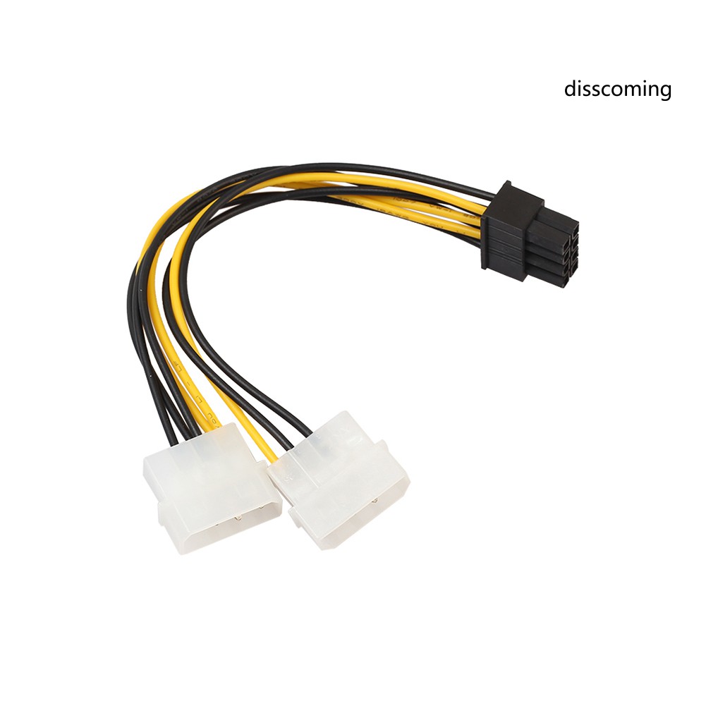 Cáp Nguồn 18cm 8 Pin (6 + 2) Pcie Sang Molex Cho Card Đồ Họa