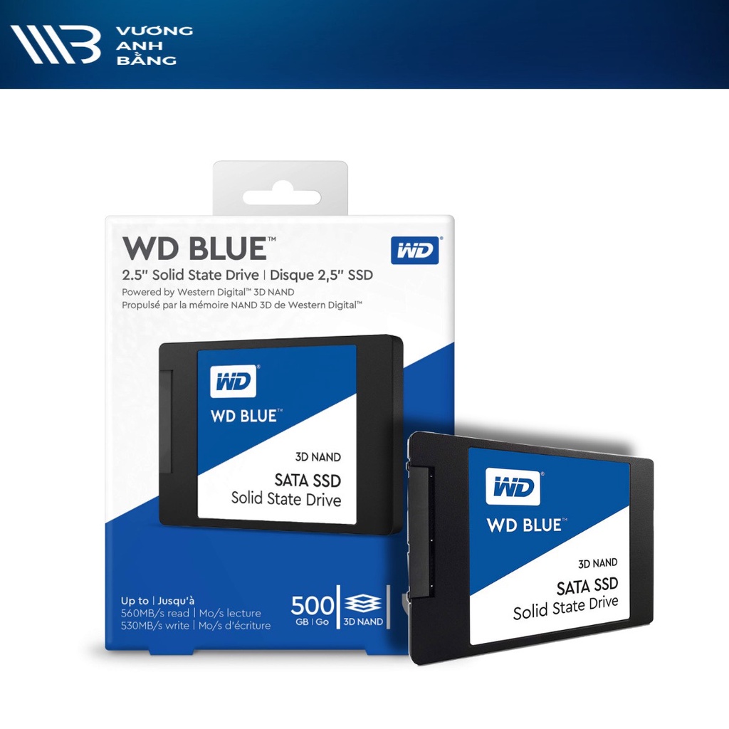 Ổ cứng SSD Western Digital Blue 500GB 2.5&quot; SATA 3 - WDS500G2B0A - Hàng Chính Hãng