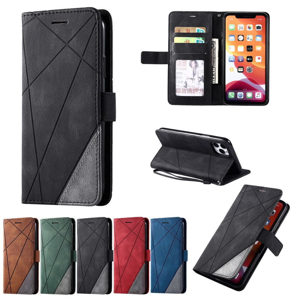 Flap leather case iphone 6 6s 7 8 Plus X Xs XR 11 Pro 12 Mini Max Cover Casing
