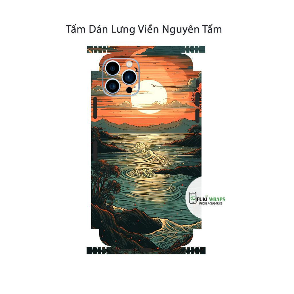 Tấm dán Skin Mặt Sau Phong Cảnh MS01 FULL VIỀN 14 pro max , 13 pro max , 12 pro max , 11 pro max , xs max - FukiShop
