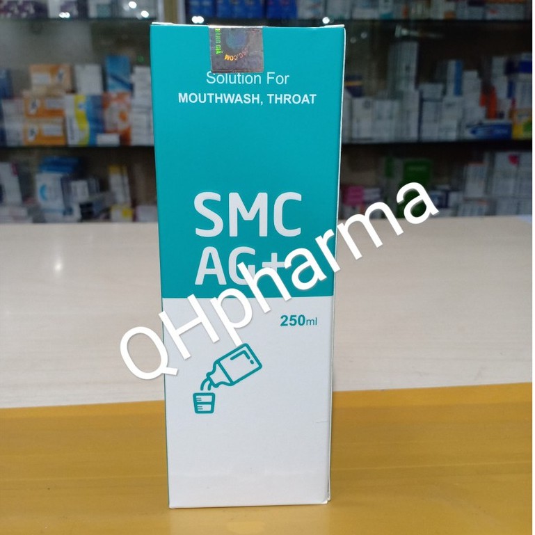 Nước súc miệng SMC AG+ chai 250ml giúp hơi thơ thơm mát