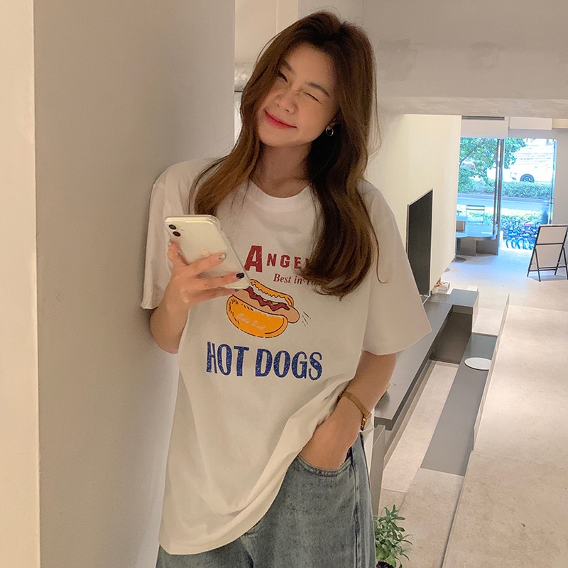 Áo Thun Tay Ngắn Dáng Ôm In Họa Tiết Thời Trang Mùa Hè Mới Cho Nữ