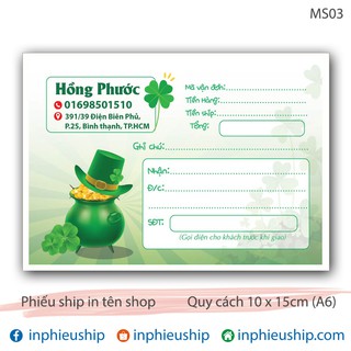 Phiếu giao Hủ vàng 400 tờ ms03
