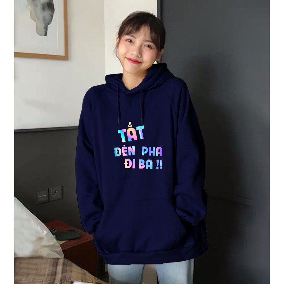 [xả kho] Áo Khoác Nỉ Hoodie Phản Quang Tắt Đèn Pha Đi Ba PQ21KN