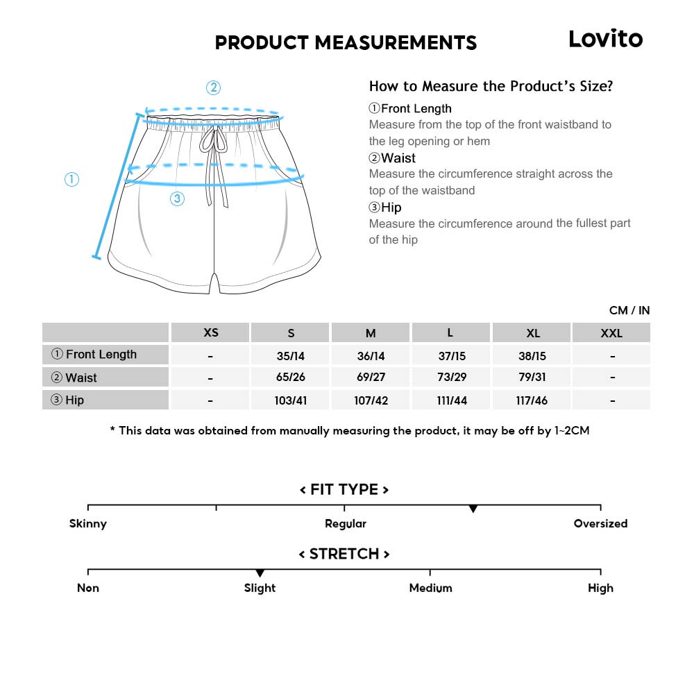 Quần short Lovito phong cách thường ngày in hình hoạt hình cơ bản bằng cotton lưng thun dây rút L19D306 (Màu đen)