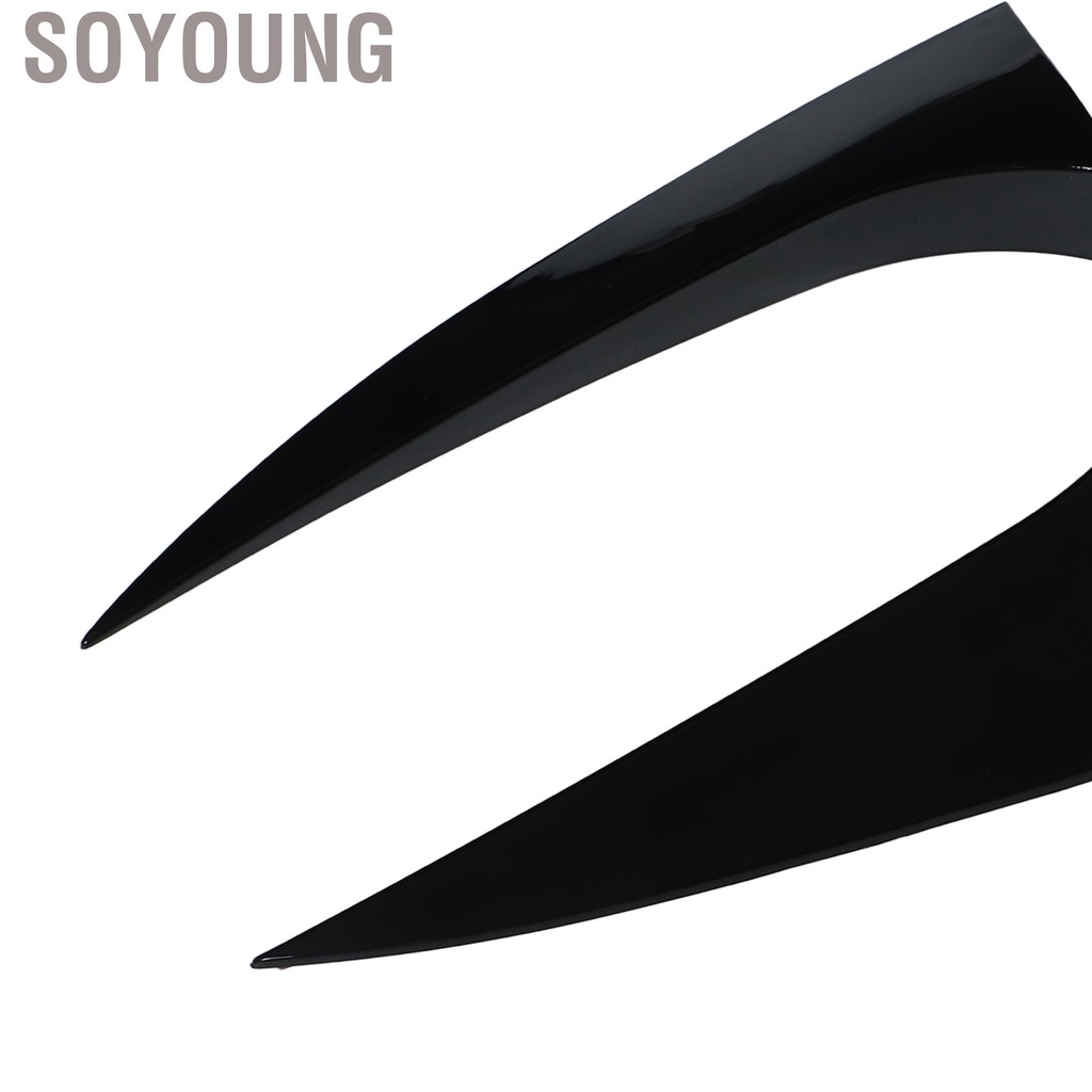 Soyoung 2pcs Glossy Black Rear Window Side Spoiler Wing Car Accessories Replacement for Hyundai IX35 2010‑2017